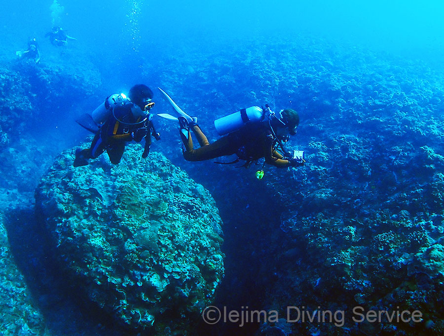 伊江島でダイビング